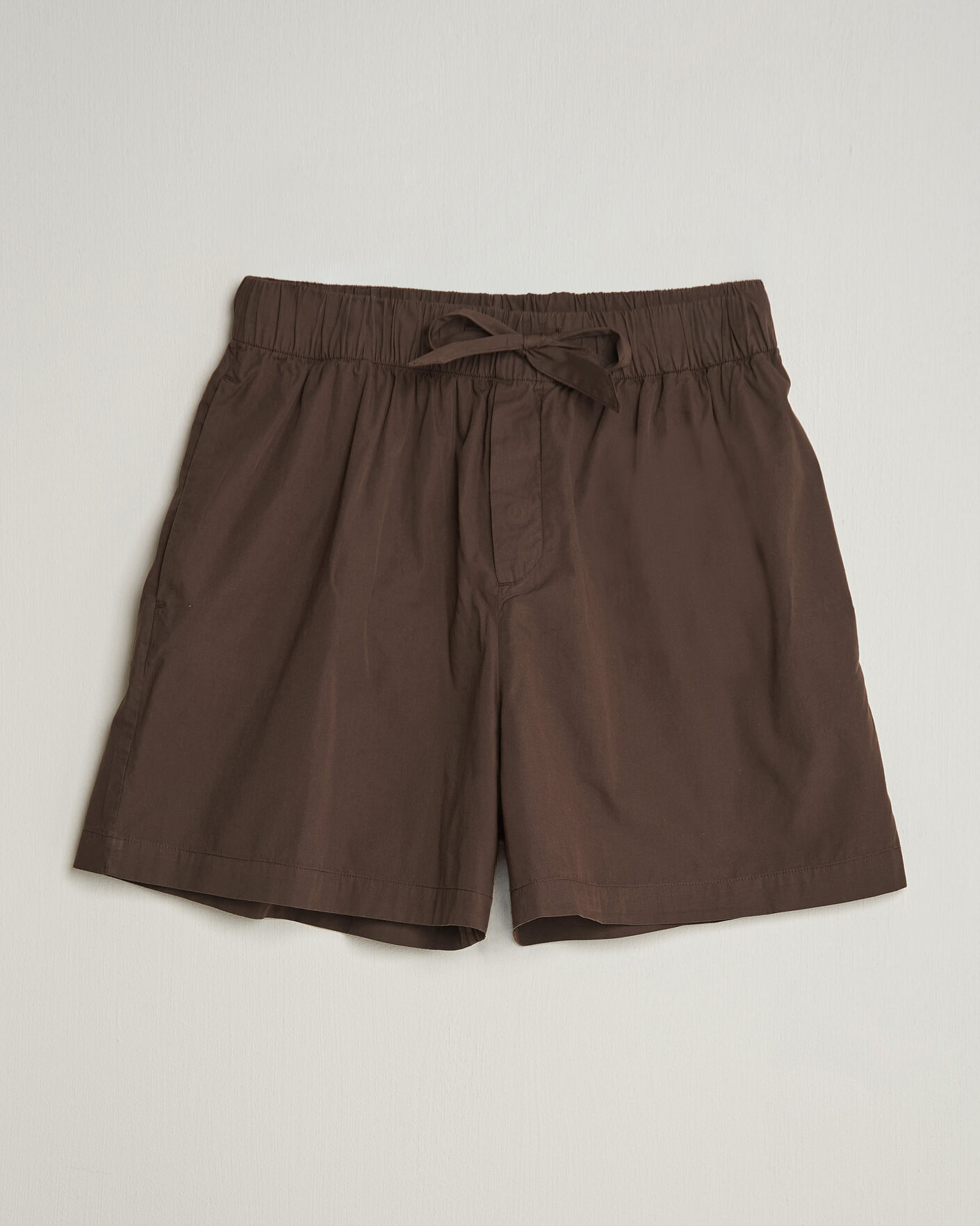 Heren | Pyjama's en gewaden | Tekla | Poplin Pyjama Shorts Coffee