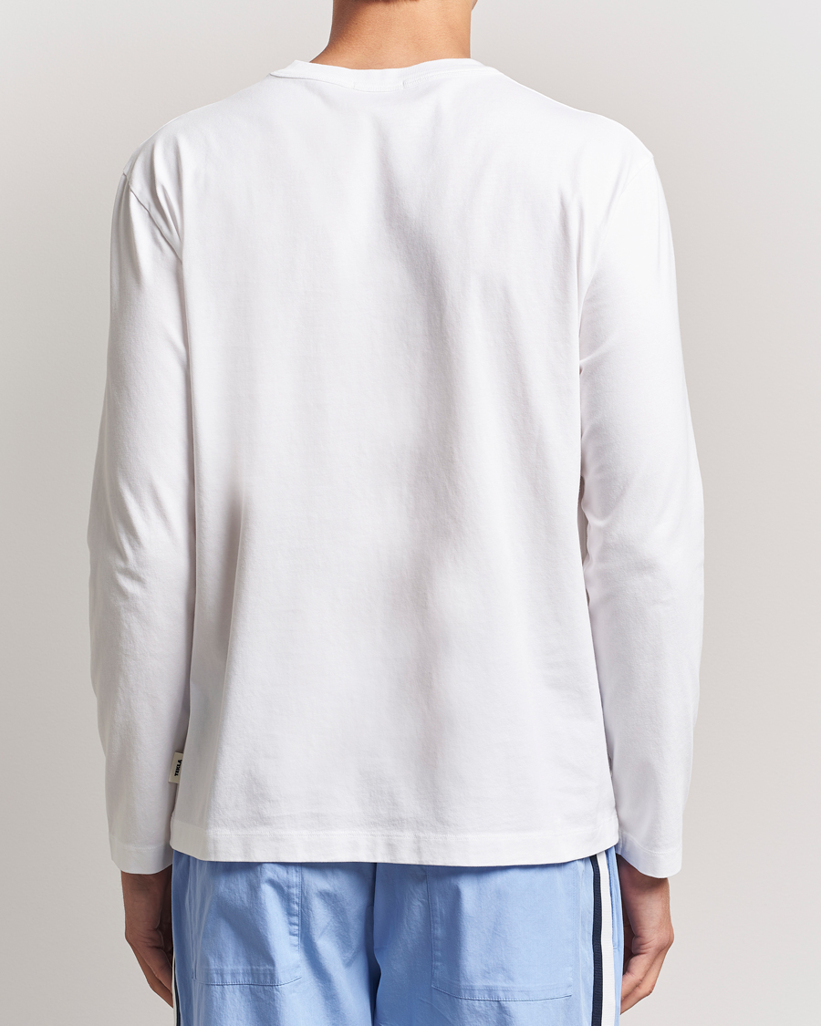 Heren | T-shirts | Tekla | Organic Cotton Long Sleeve T-Shirt White