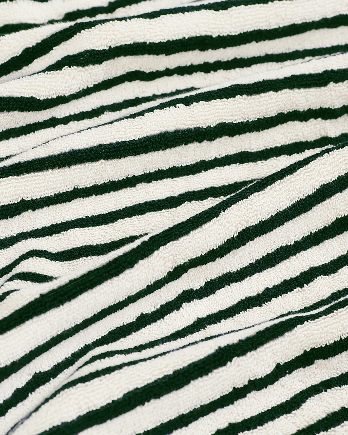 Heren | Stoffen | Tekla | Organic Terry Bath Towel Racing Green Stripes