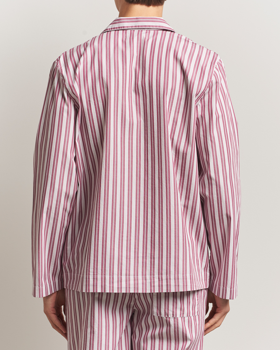 Heren | Pyjama's en gewaden | Tekla | Poplin Pyjama Shirt Rhubarb Stripes