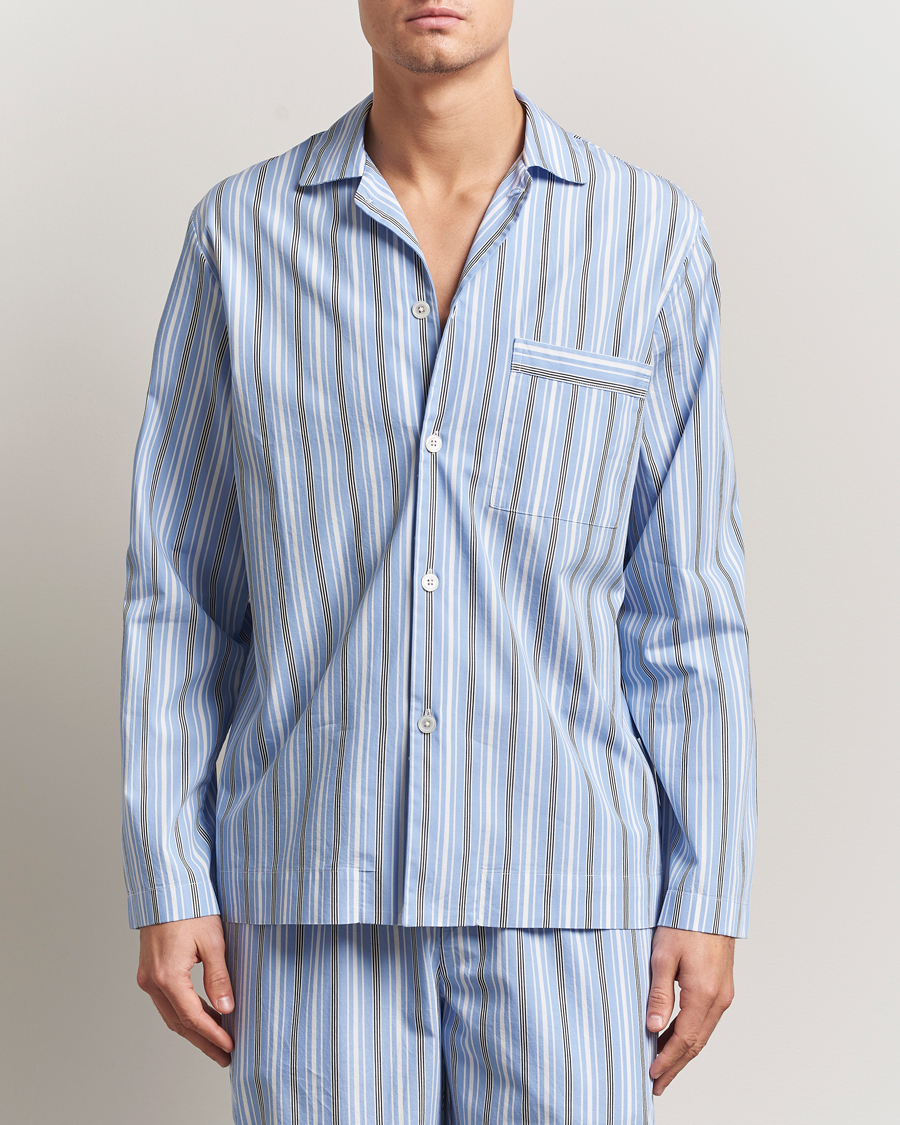 Heren | Pyjama's en gewaden | Tekla | Poplin Pyjama Shirt Stave Stripes