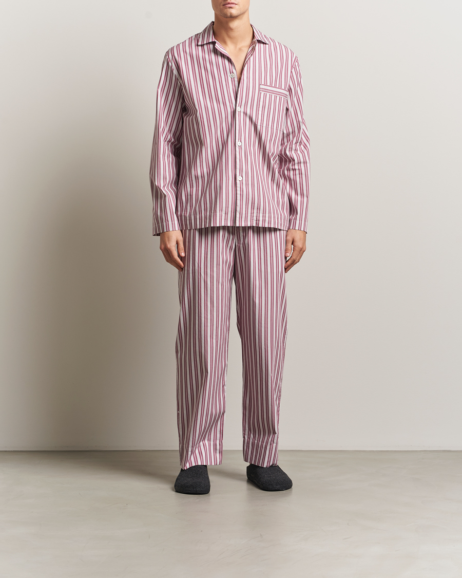 Heren | Pyjama's en gewaden | Tekla | Poplin Pyjama Pants Rhubarb Stripes