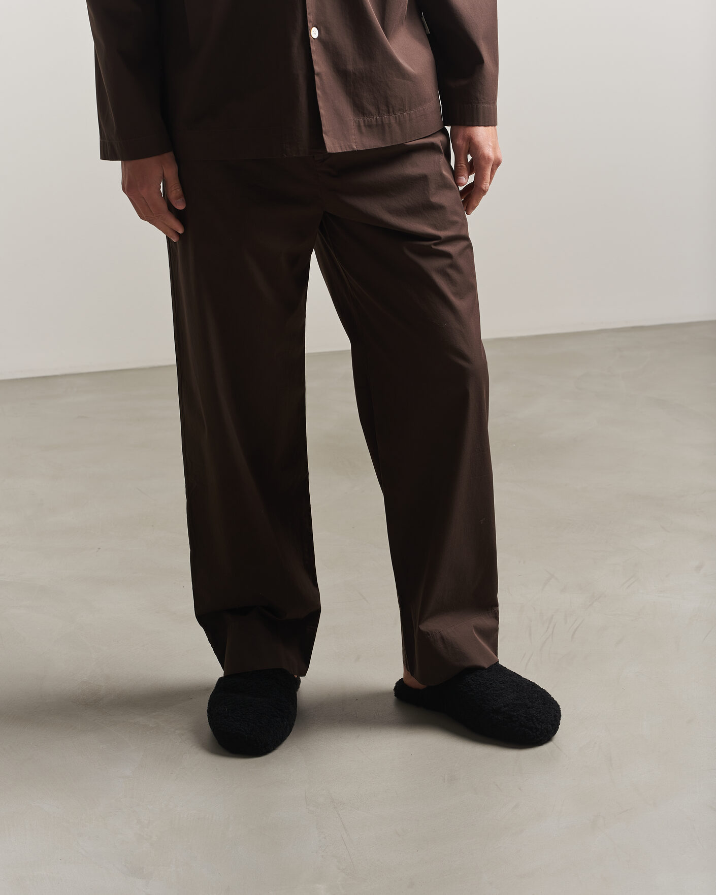 Heren | Sandalen slides | Tekla | Lambswool Shearling Slippers Black