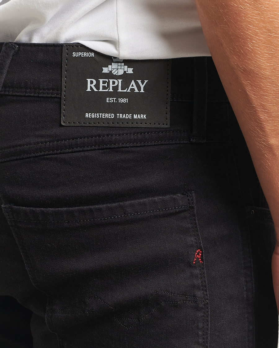 Heren | Jeans | Replay | Anbass Powerstretch Jeans Black