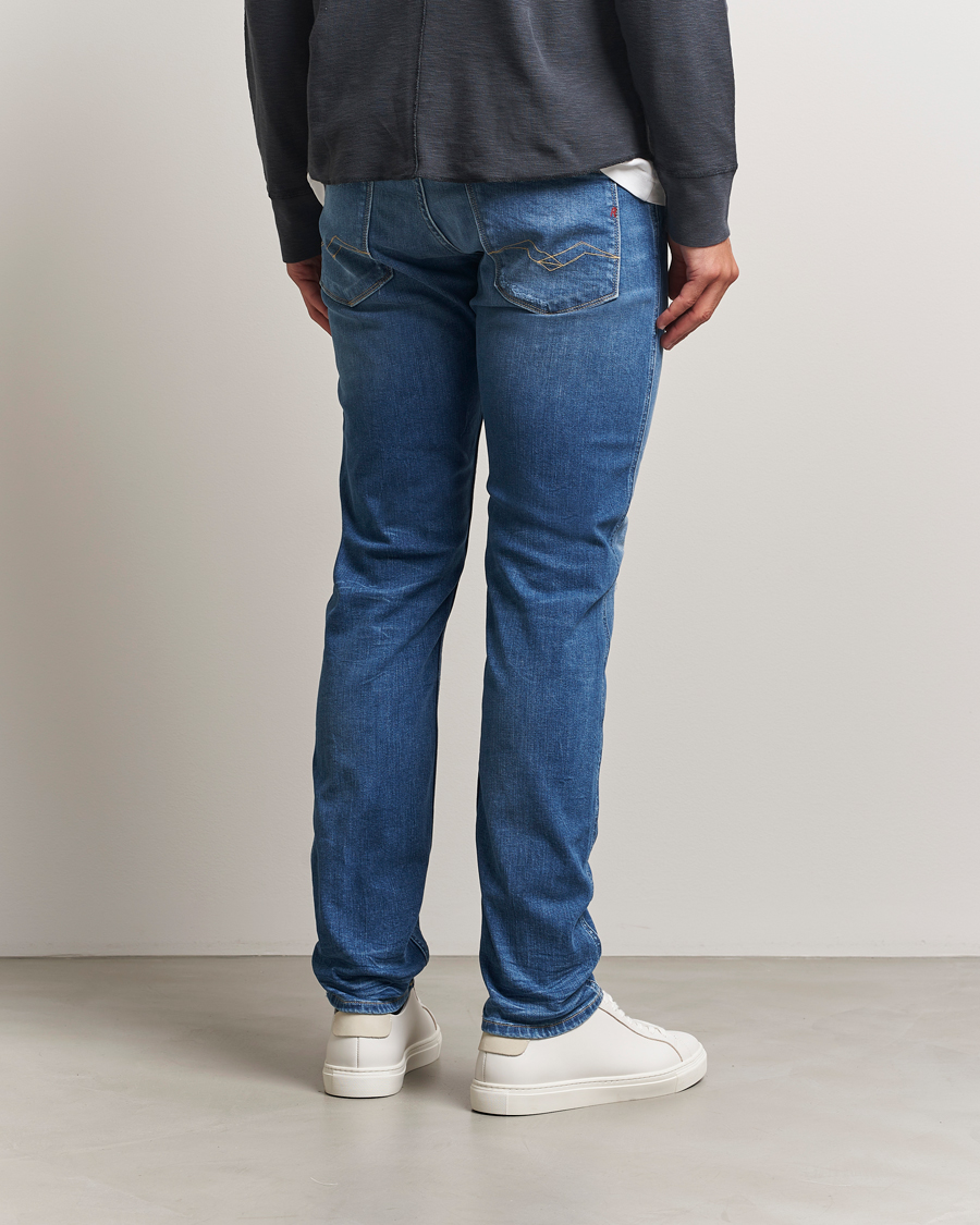 Heren | Jeans | Replay | Anbass Distressed Super Stretch Bio Jeans Medium Blue