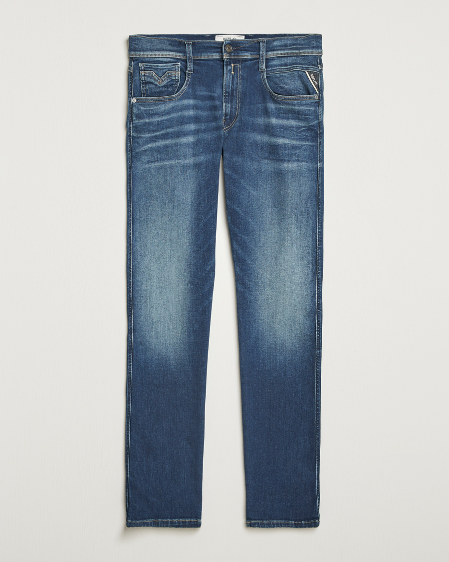 Heren | Jeans | Replay | Anbass Hyperflex Dust Jeans Dark Blue