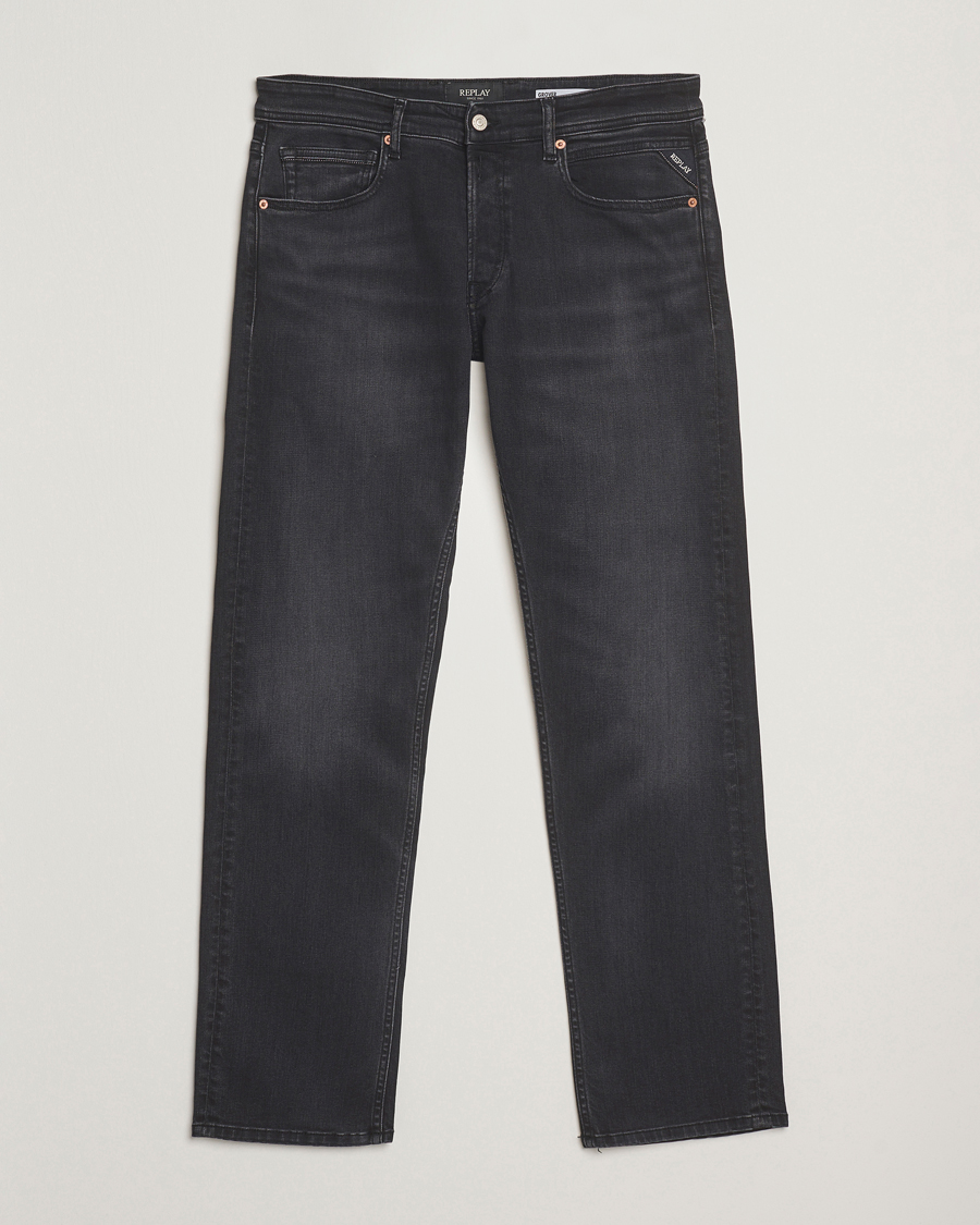Heren | Jeans | Replay | Grover Super Stretch DNA Jeans Washed Black
