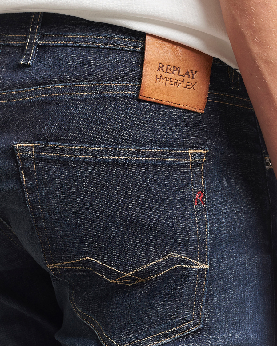 Heren | Jeans | Replay | Grover Hyperflex Jeans Dark Blue