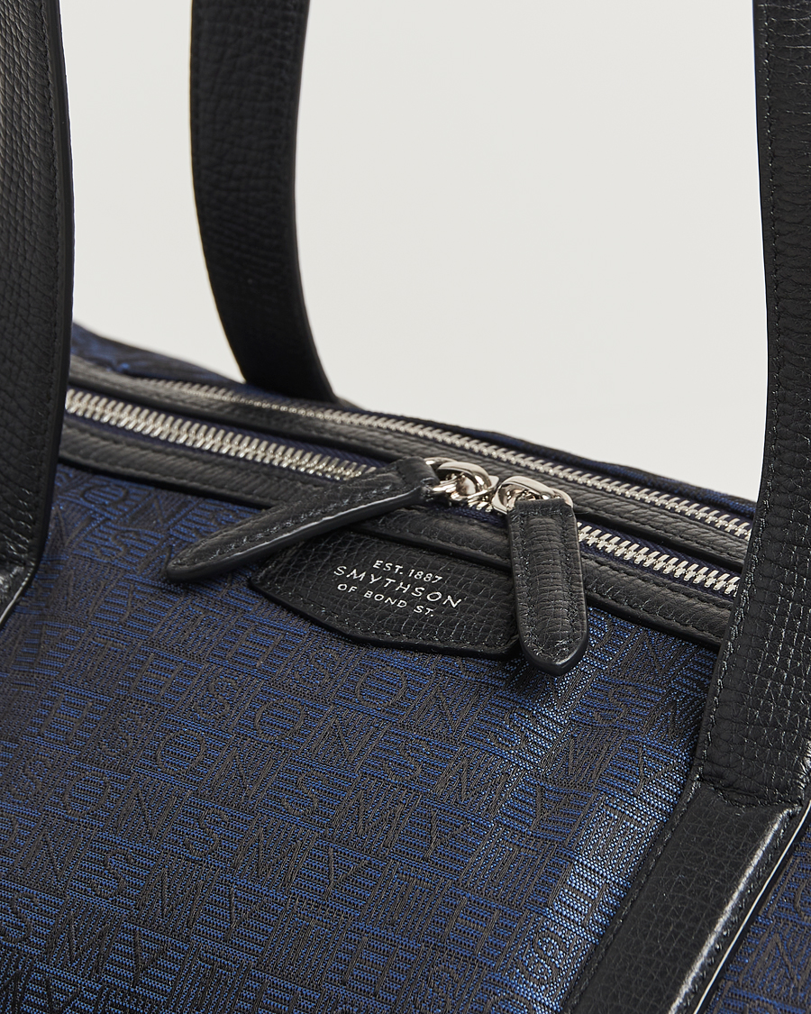 Homme | Sacs | Smythson | Canvas Stamp Small Travel Bag Navy