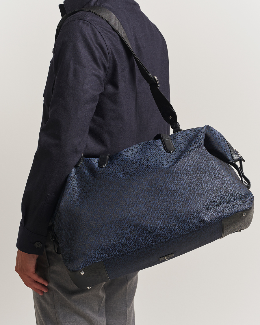 Homme | Sacs | Smythson | Canvas Stamp Travel Bag Navy