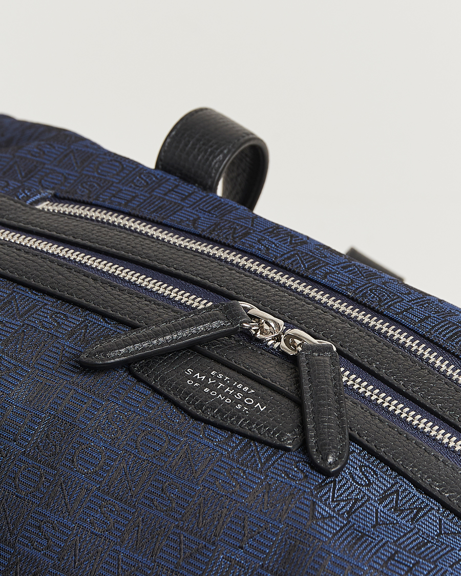 Homme | Sacs | Smythson | Canvas Stamp Travel Bag Navy