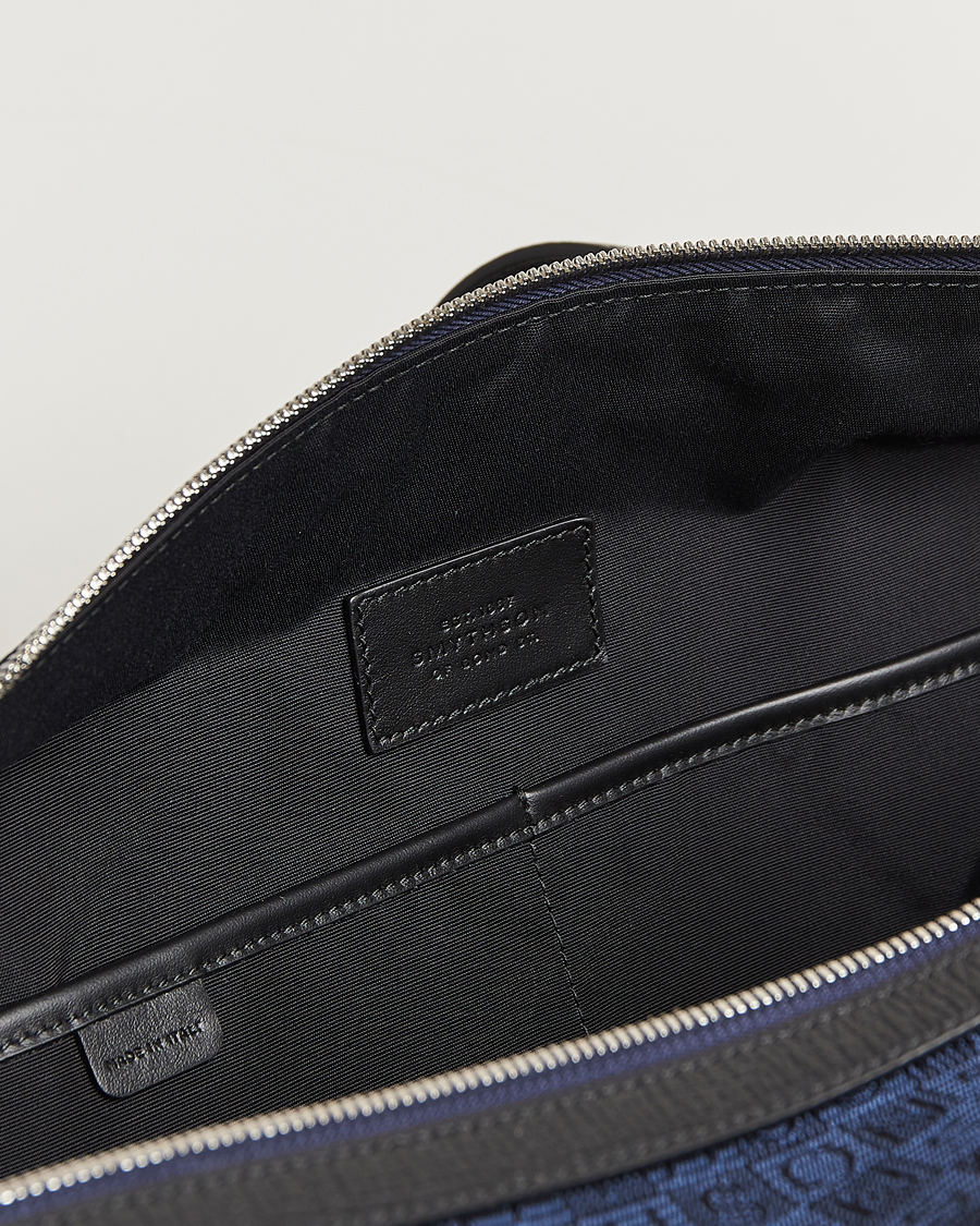 Homme | Sacs | Smythson | Canvas Stamp Travel Bag Navy
