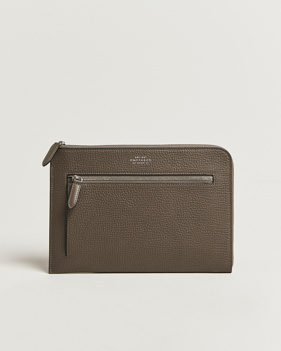 Heren | Tassen | Smythson | Ludlow Flat Organiser Pouch Dark Taupe