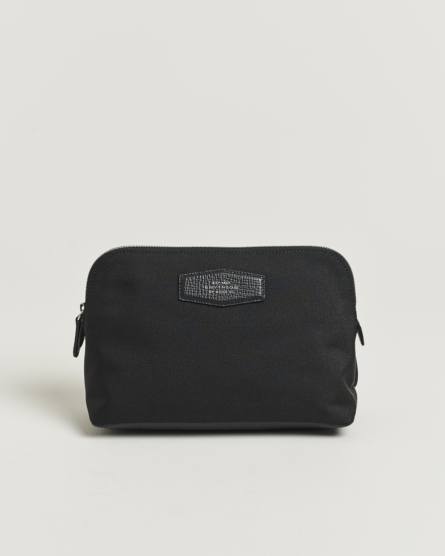 Heren | Tassen | Smythson | Canvas Norton Travel Pouch Black