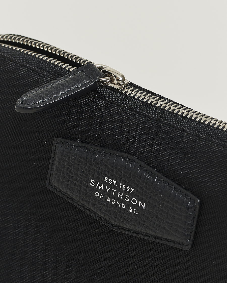 Heren | Tassen | Smythson | Canvas Norton Travel Pouch Black
