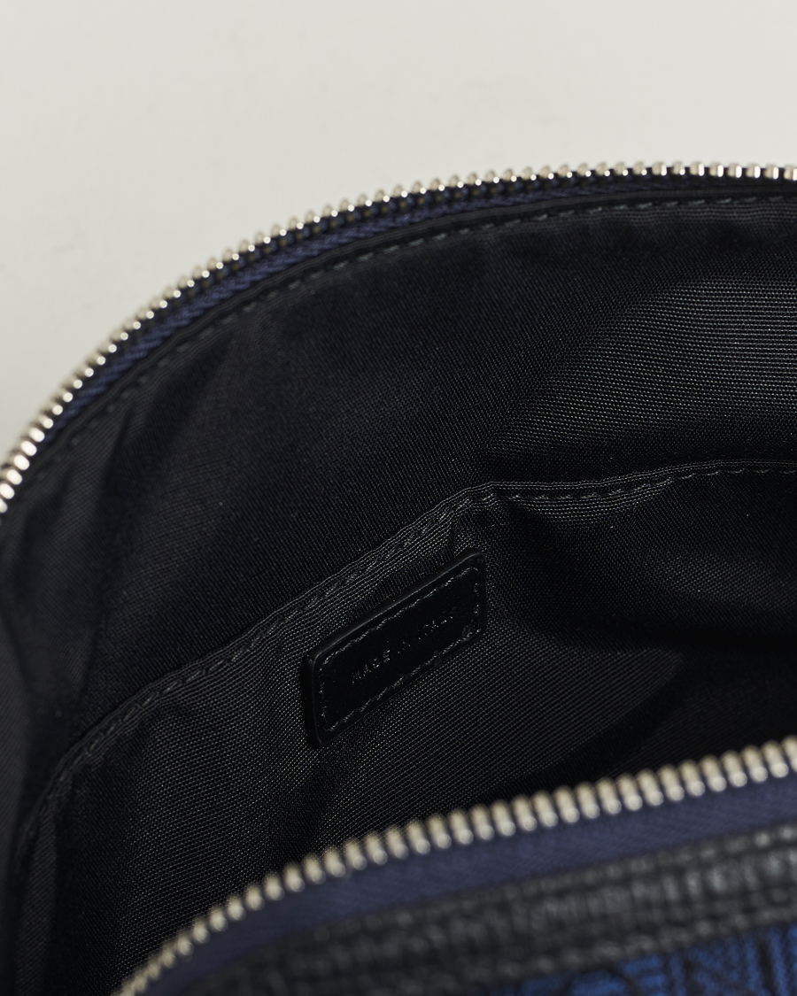 Heren | Tassen | Smythson | Canvas Stamp Travel Pouch Navy