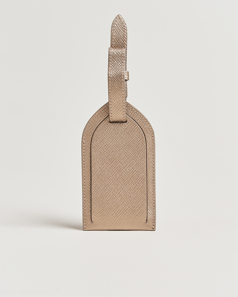 Homme | Pour La Maison | Smythson | Panama Leather Luggage Tag Bronze