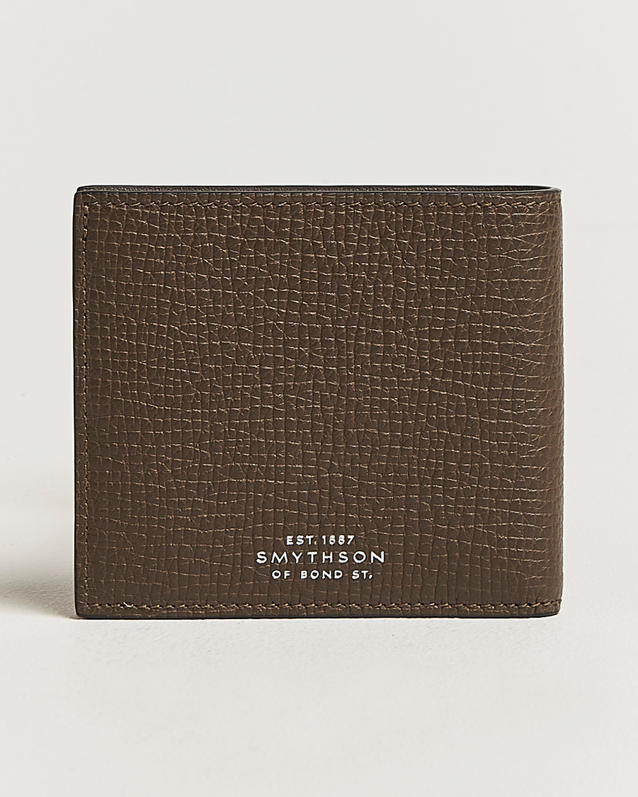 Heren | Portemonnees | Smythson | Ludlow 6 Card Wallet Dark Olive