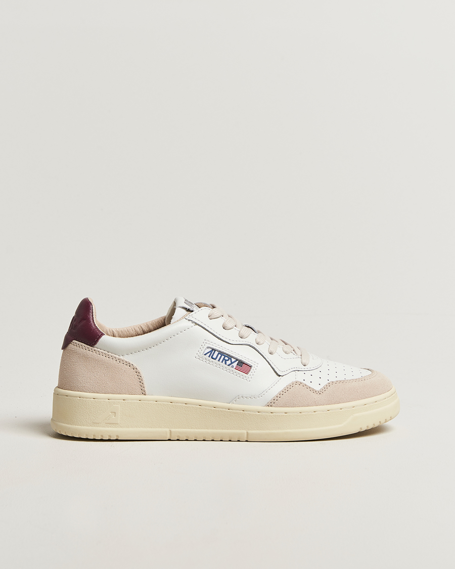 Homme | Baskets | Autry | Medalist Low Sneaker White/Burgundy