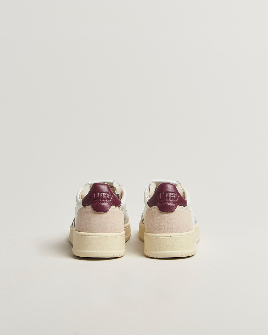Homme | Baskets | Autry | Medalist Low Sneaker White/Burgundy