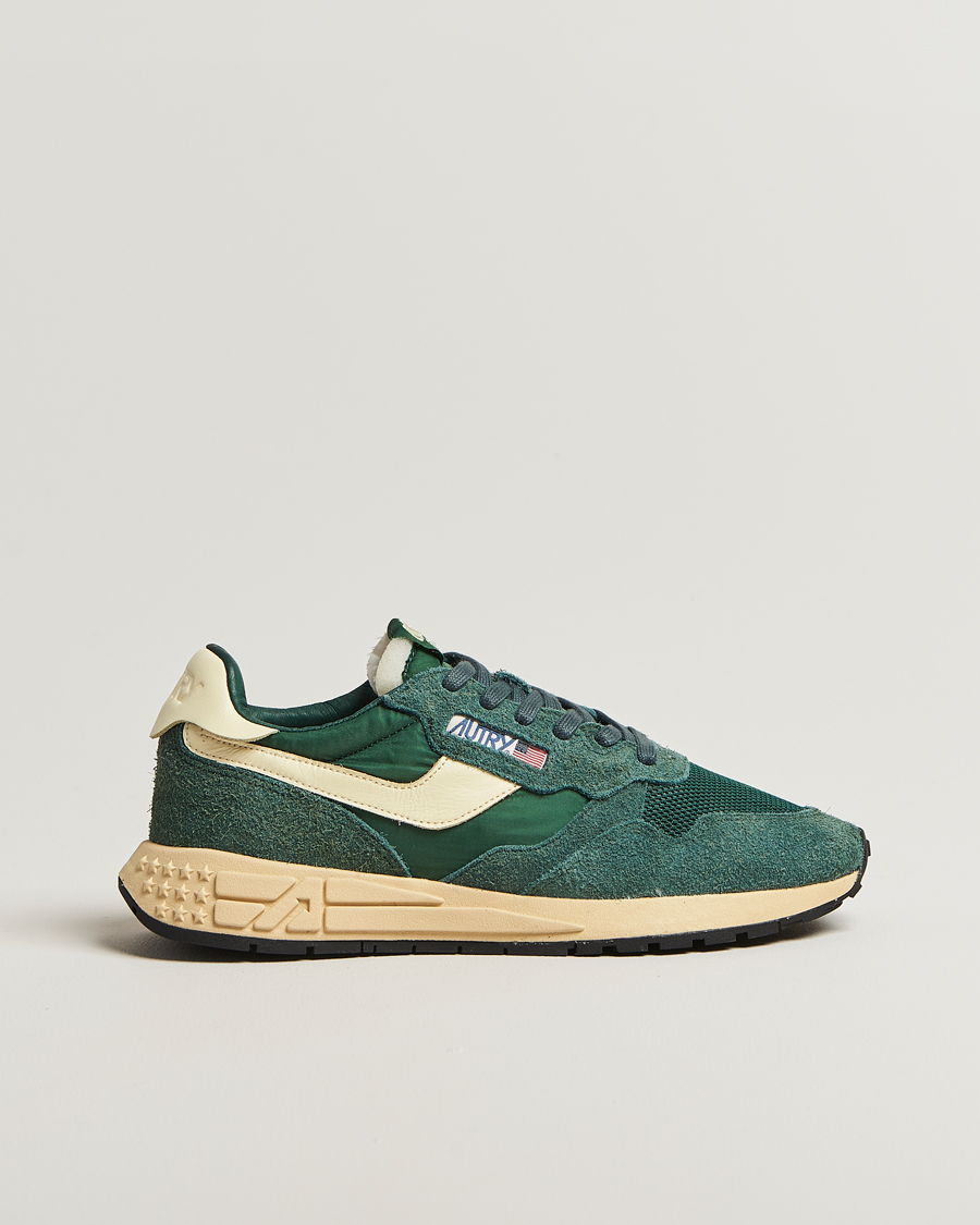 Heren | Sneakers | Autry | Reelwind Running Sneaker Bottle Green/Beige