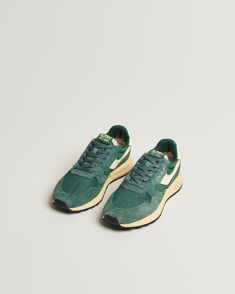 Heren | Sneakers | Autry | Reelwind Running Sneaker Bottle Green/Beige