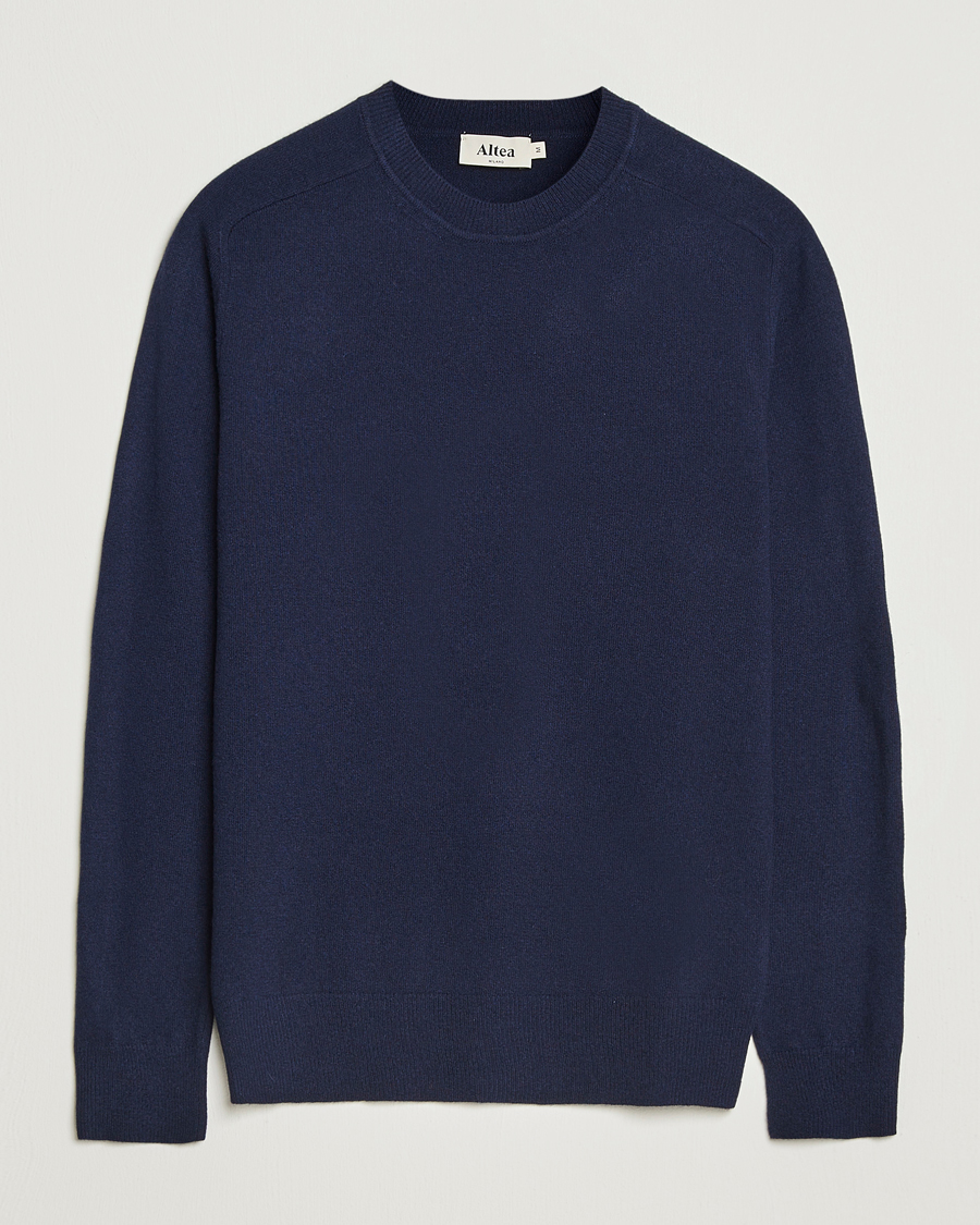 Heren | Truien | Altea | Wool/Cashmere Crew Neck Pullover Navy