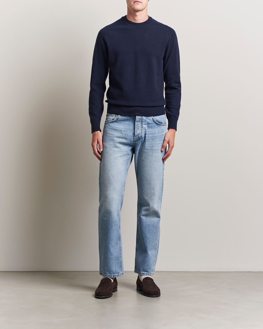 Heren | Truien | Altea | Wool/Cashmere Crew Neck Pullover Navy