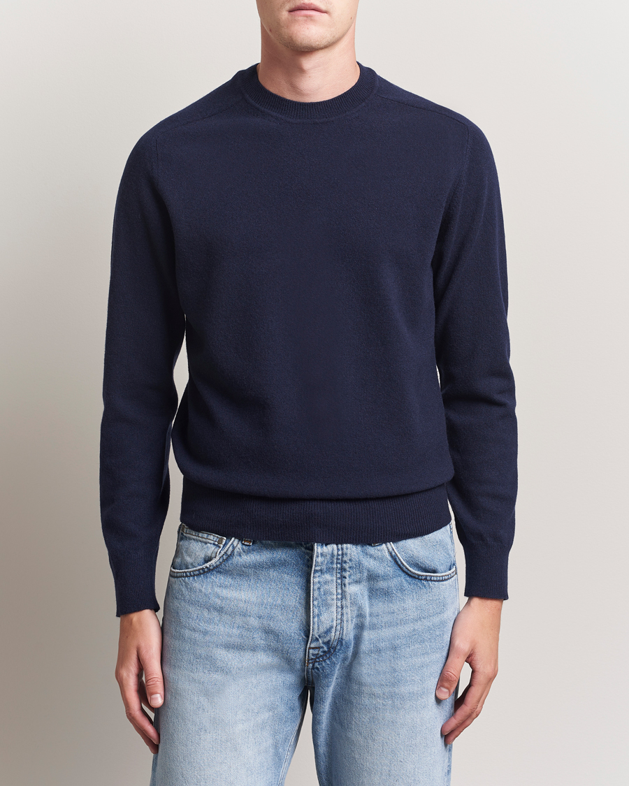 Heren | Truien | Altea | Wool/Cashmere Crew Neck Pullover Navy