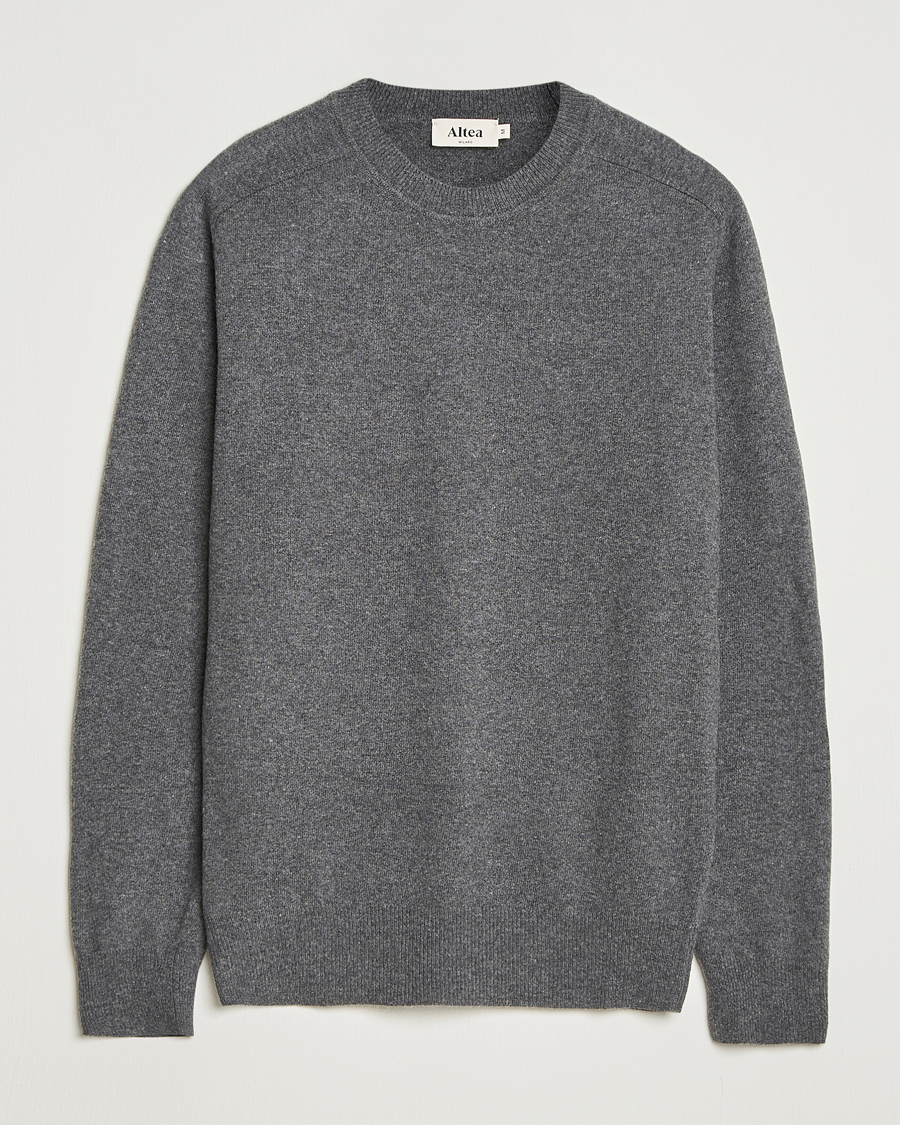 Homme | Pulls Et Tricots | Altea | Wool/Cashmere Crew Neck Pullover Charcoal