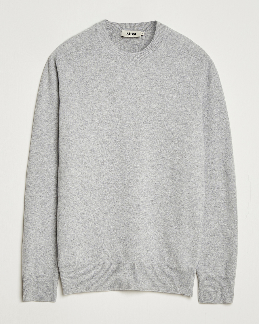 Heren | Truien | Altea | Wool/Cashmere Crew Neck Pullover Light Grey
