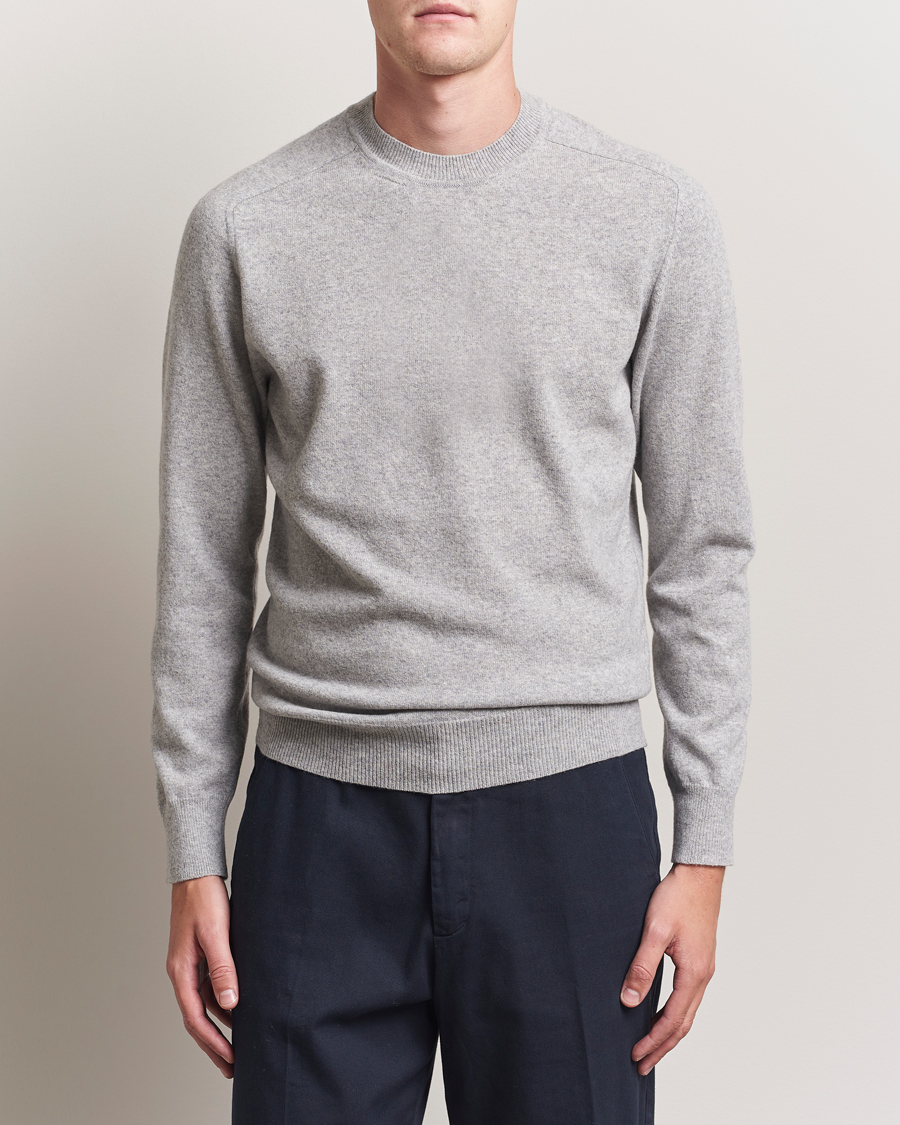 Heren | Truien | Altea | Wool/Cashmere Crew Neck Pullover Light Grey