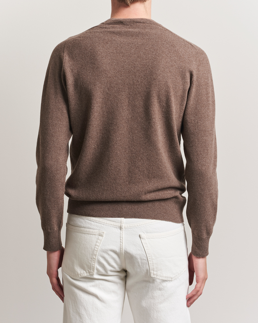 Heren | Truien | Altea | Wool/Cashmere Crew Neck Pullover Brown