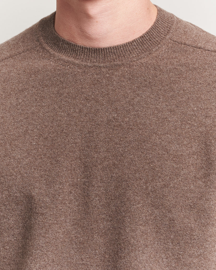 Heren | Truien | Altea | Wool/Cashmere Crew Neck Pullover Brown