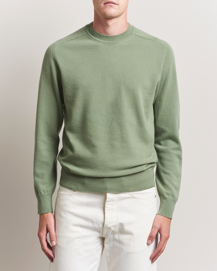 Heren | Truien | Altea | Wool/Cashmere Crew Neck Pullover Green