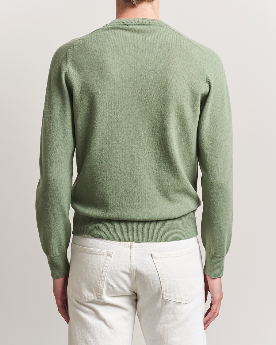 Heren | Truien | Altea | Wool/Cashmere Crew Neck Pullover Green