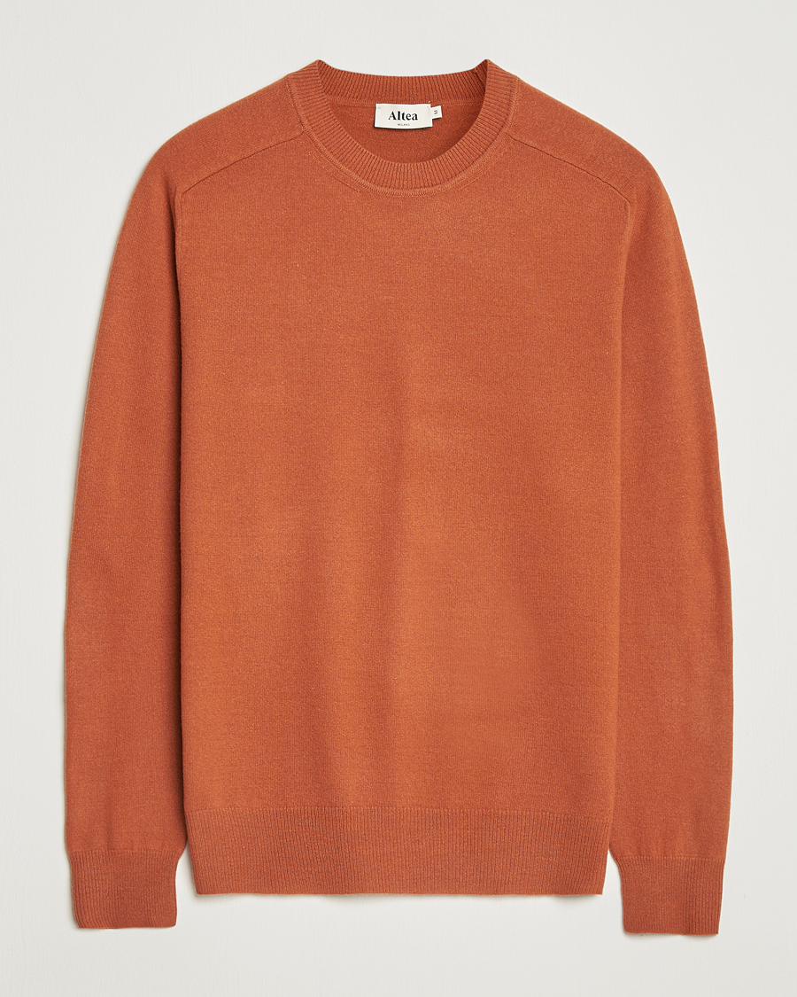 Homme | Pulls Et Tricots | Altea | Wool/Cashmere Crew Neck Pullover Orange