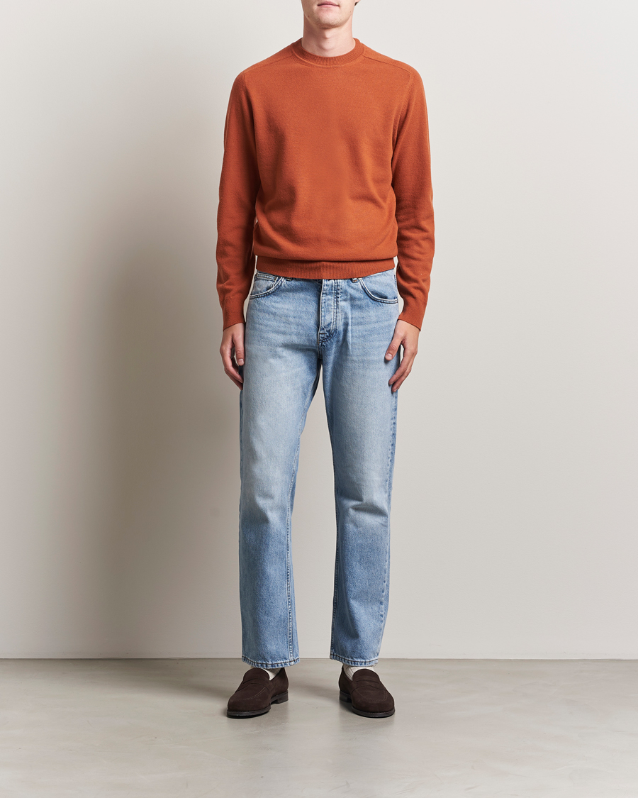 Homme | Pulls Et Tricots | Altea | Wool/Cashmere Crew Neck Pullover Orange