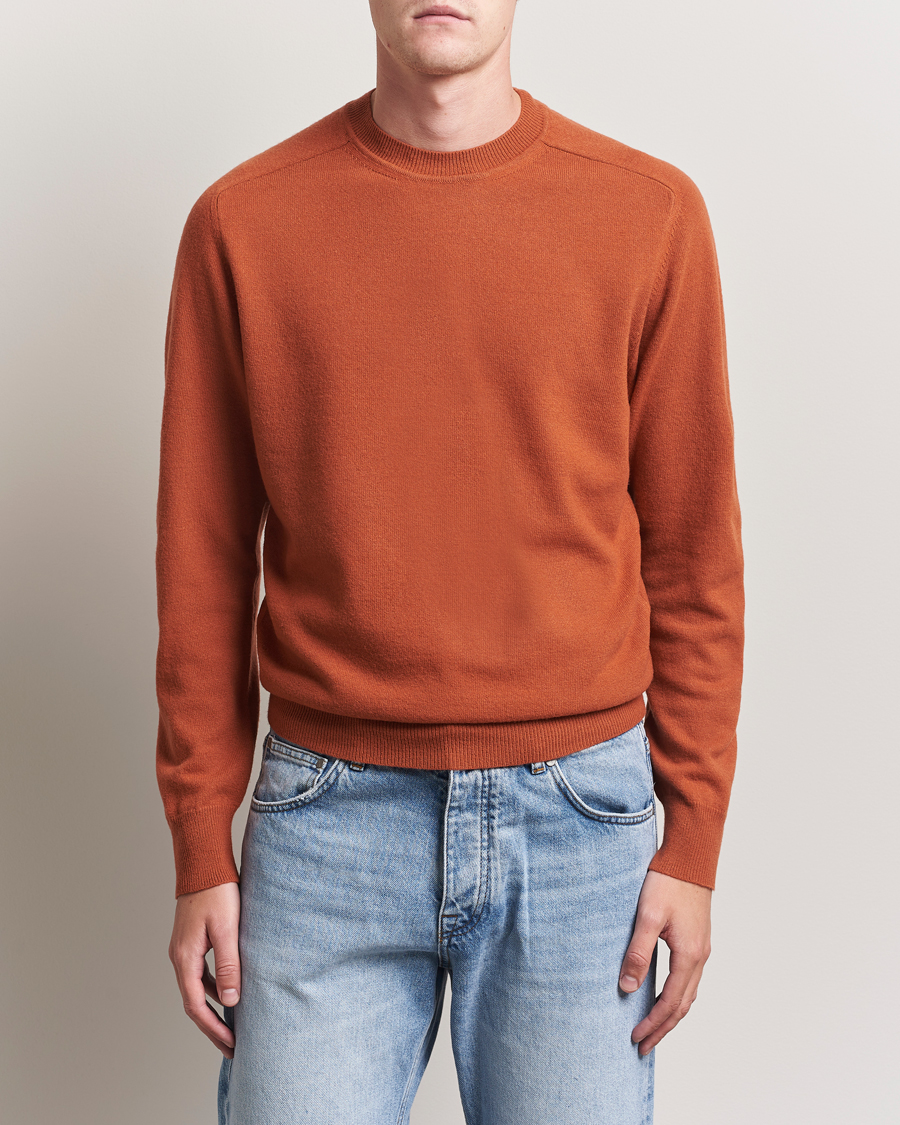 Homme | Pulls Et Tricots | Altea | Wool/Cashmere Crew Neck Pullover Orange