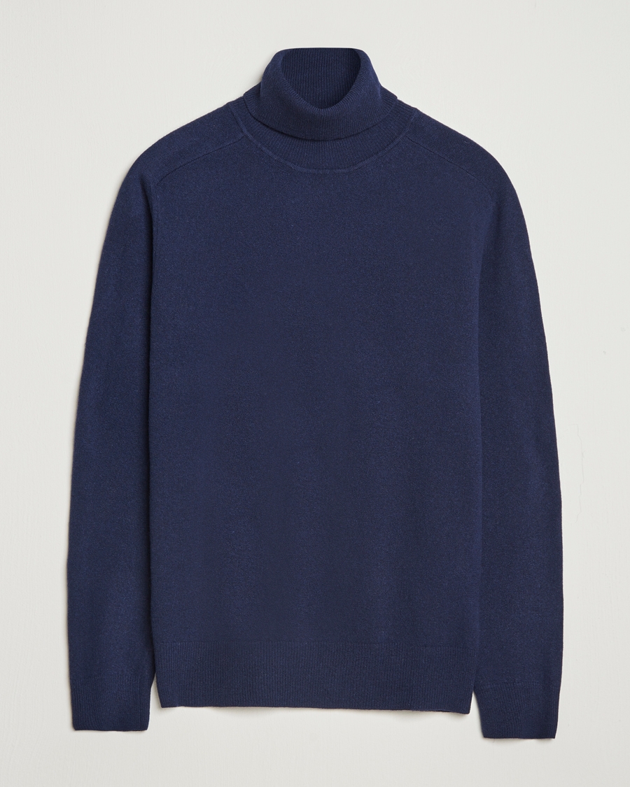 Heren | Truien | Altea | Wool/Cashmere Rollneck Navy
