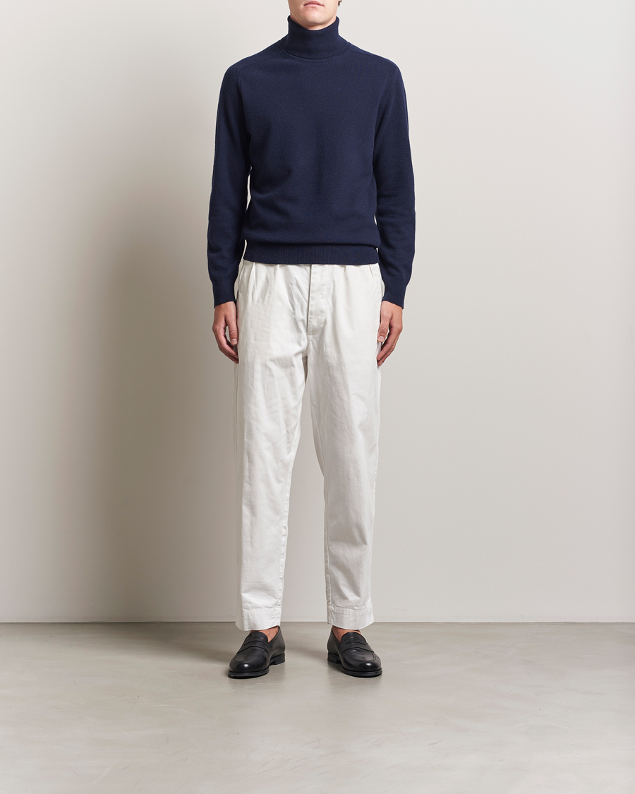 Heren | Truien | Altea | Wool/Cashmere Rollneck Navy