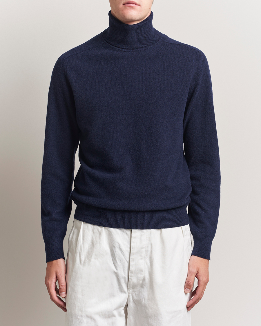 Heren | Truien | Altea | Wool/Cashmere Rollneck Navy
