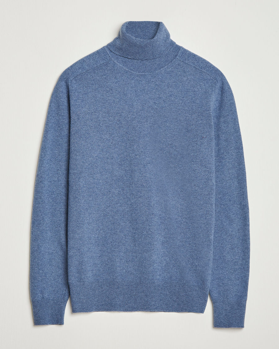Heren | Truien | Altea | Wool/Cashmere Rollneck Blue