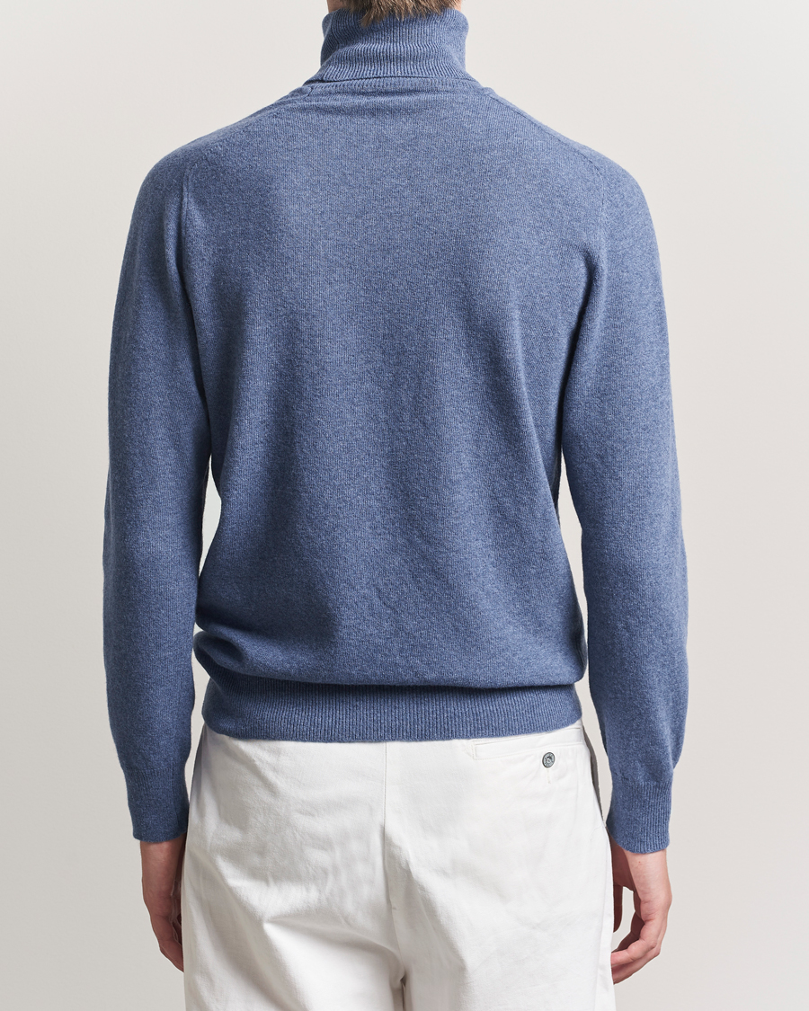 Heren | Truien | Altea | Wool/Cashmere Rollneck Blue