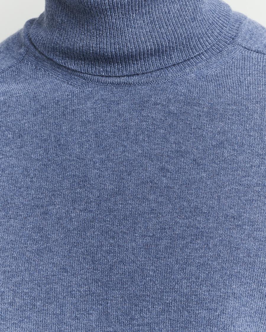 Heren | Truien | Altea | Wool/Cashmere Rollneck Blue