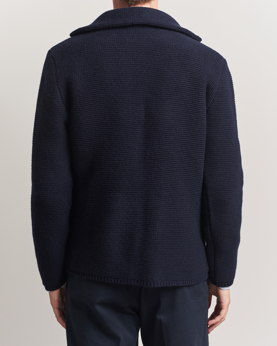 Heren | Truien | Altea | Wool Cardigan Jacket Navy