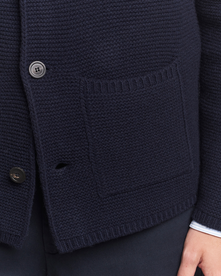 Heren | Truien | Altea | Wool Cardigan Jacket Navy