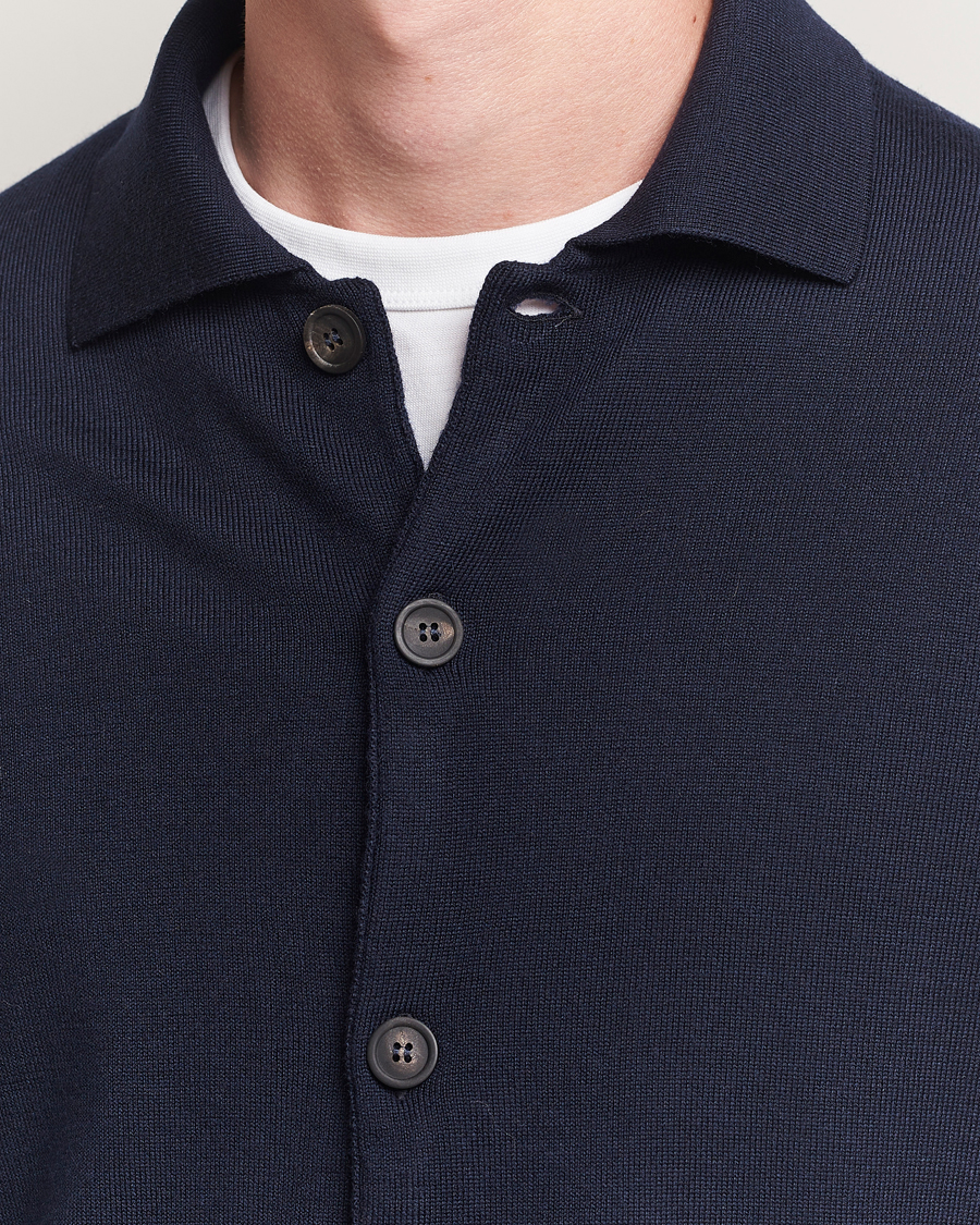 Homme | Pulls Et Tricots | Altea | Merino Wool Cardigan Navy