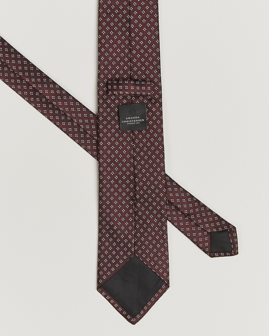 Homme | Cravates | Amanda Christensen | Silk Flower 8cm Tie Wine