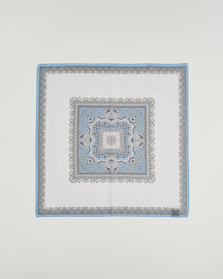 Homme | Écharpes | Amanda Christensen | Cotton Voilé Printed Paisley Bandana Cream